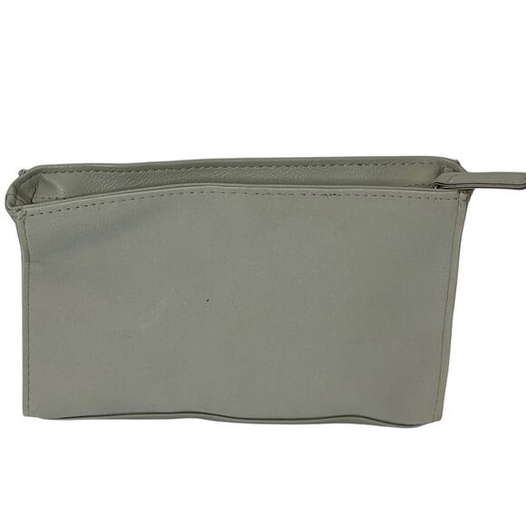 Estee Lauder Womens Makeup Bag Beige Faux Suede Zip Closure 8 in x 5 in - Picture 2 of 8